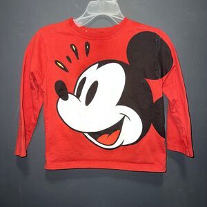 ZARA Disney Mickey Mouse Infants 18-24m Pullover Top Red Orange